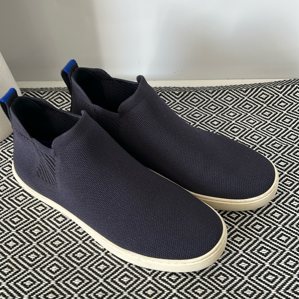 Rothy’s Chelsea knit boot sneakers-navy blue-size 8.5
